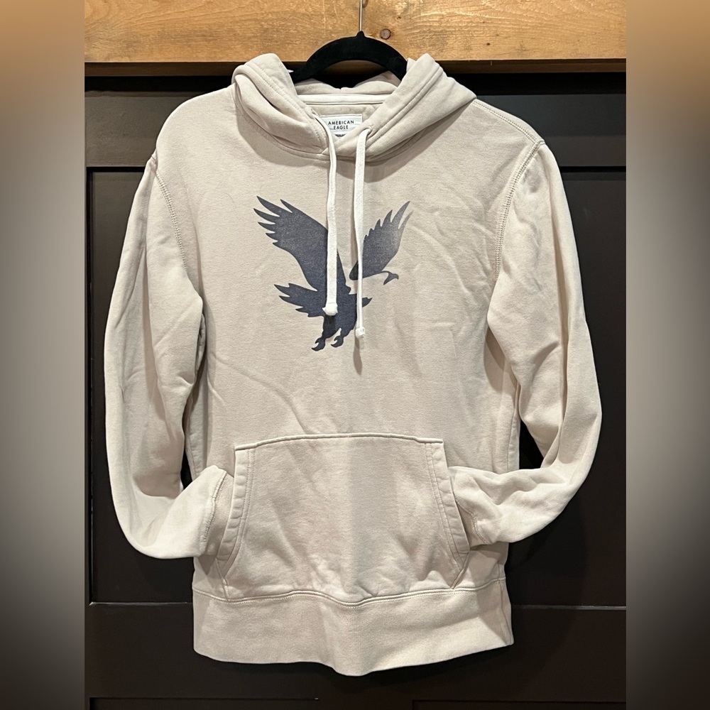 🚨CLEARANCE 🚨American Eagle Men’s Hooded Sweatshirt Cream XS